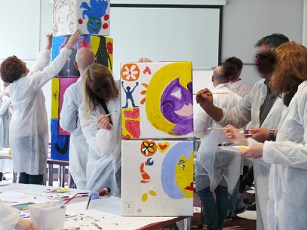 teambuilding artistique fresque peinture collage stratégie entreprise