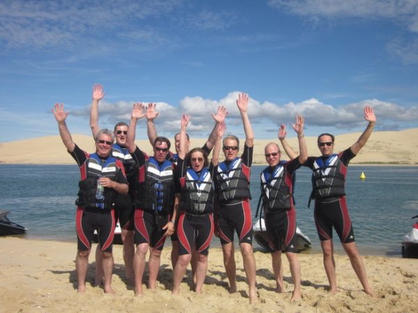 cohésion teambuilding jet ski aventure découverte Bassin d'Arcachon - Cap Ferret - Banc d'Arguin - Ile aux Oiseaux